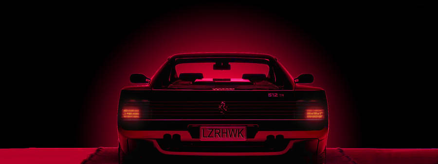 Cruise The Neon Highways And Byways With Lazerhawk In Redline: A Retrowave Neon Adventure Wallpaper