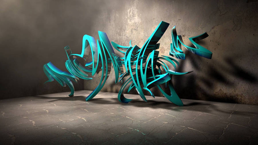 Crumpled Cardiograph Graffiti Design Wallpaper