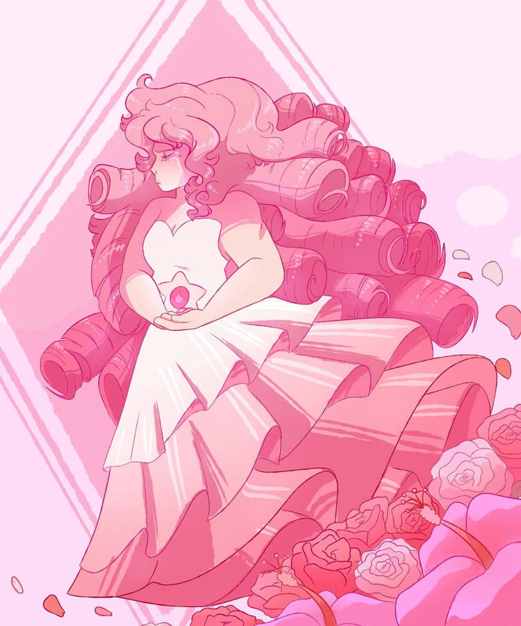 Crying Rose Quartz Steven Universe Ipad Wallpaper