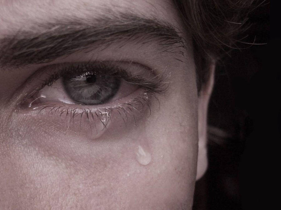 Crying Sad Boy In Tears Wallpaper