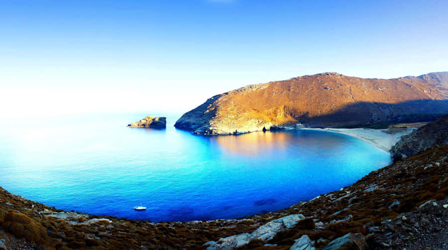 Crystal Beach Dual Monitor Wallpaper