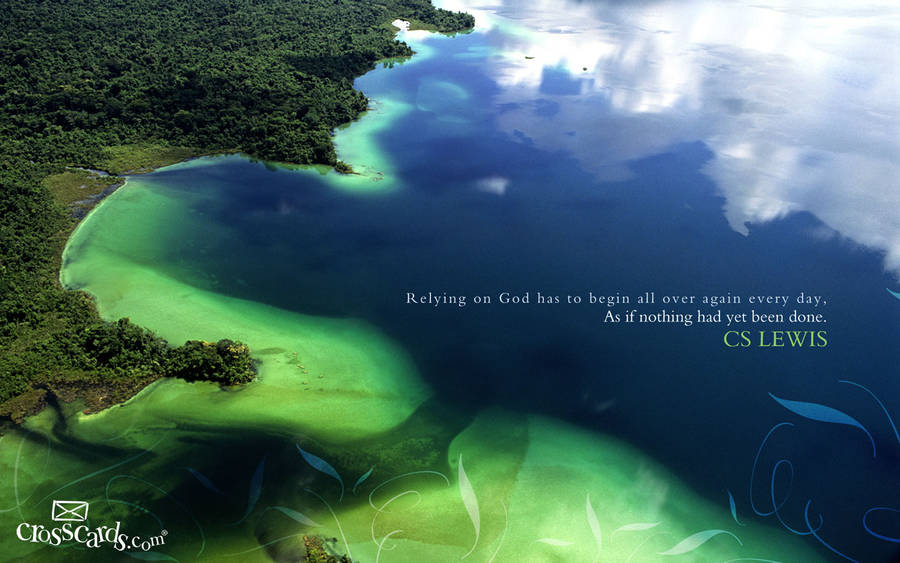 Cs Lewis Honoring Christian God Quotes Wallpaper