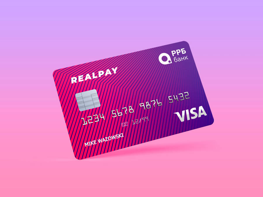 Customized Visa Bank Credit Card Wallpaper