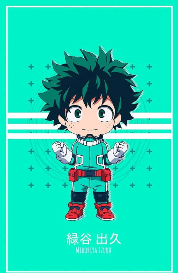 Cute Aesthetic Deku Chibi Art Wallpaper
