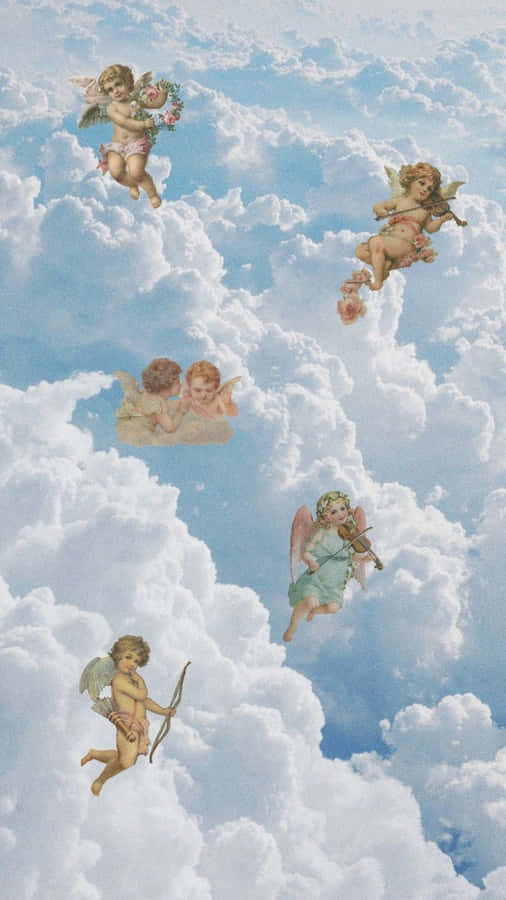 Cute Angels 1080 X 1920 Wallpaper
