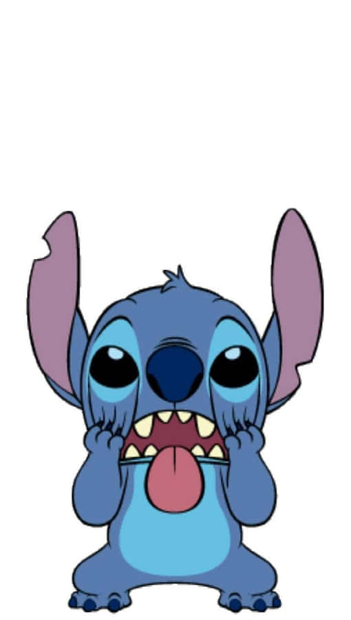 Cute Baby Stitch Enjoying Some Summer Fun Wallpaper
