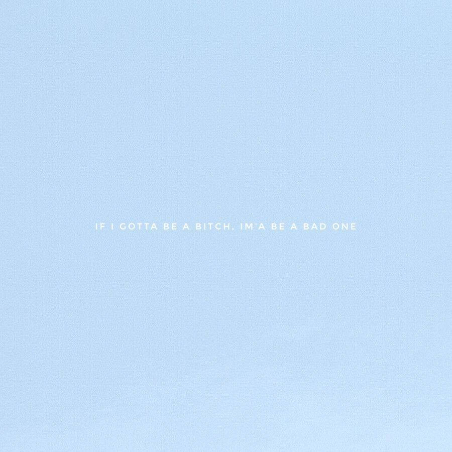 Cute Blue Aesthetic White Small Text Wallpaper