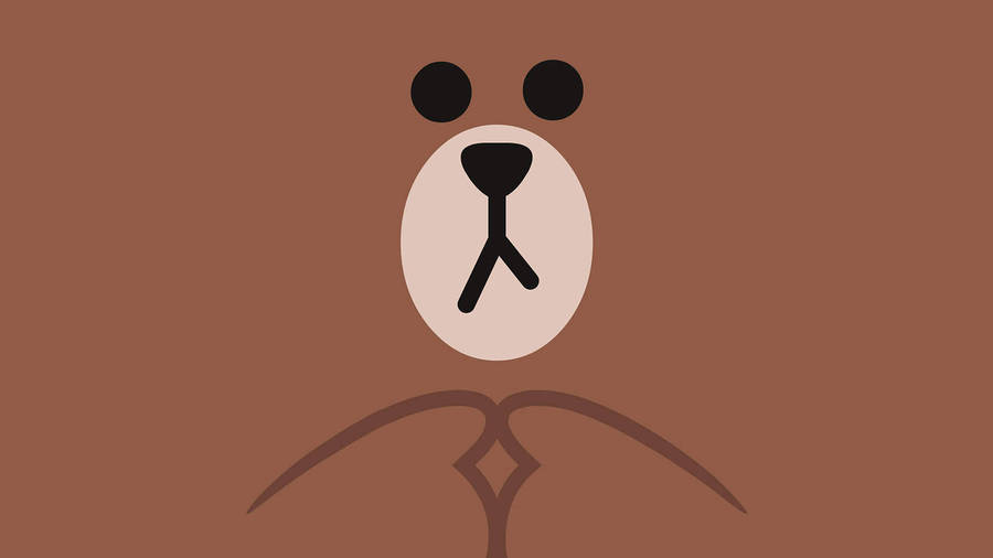 Cute Brown Bear Twiddling Fingers Wallpaper