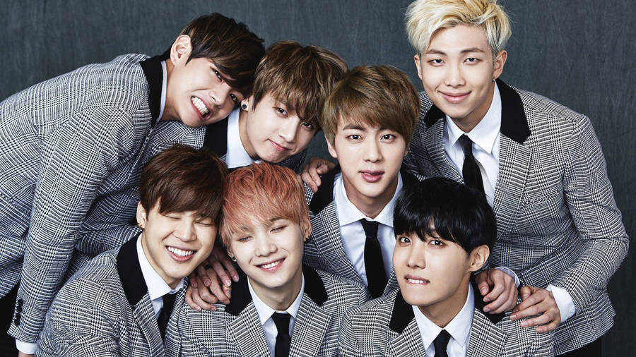 Cute Bts In School Uniforms Wallpaper