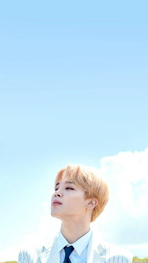 Cute Bts Jimin Under Sky Wallpaper