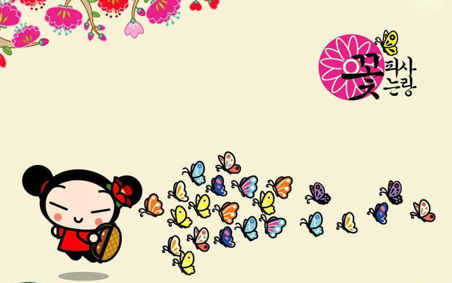 Cute, Colorful, And Kawaii Japanese Characters Wallpaper