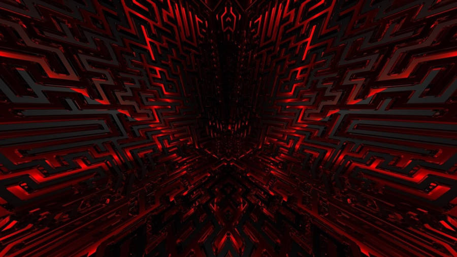 Cute Dark Red 3d Labyrinth Wallpaper