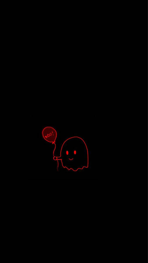 Cute Dark Red Ghost Wallpaper