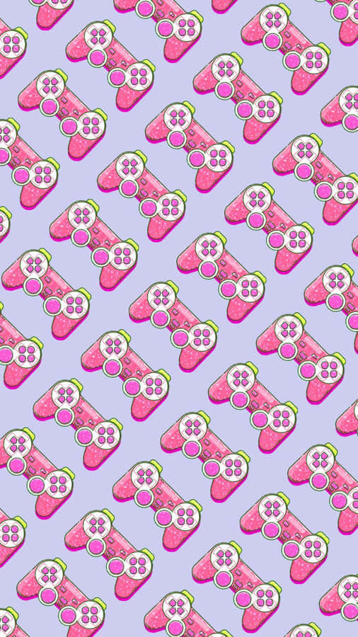 Cute Gaming Seamless Controller Wallpaper