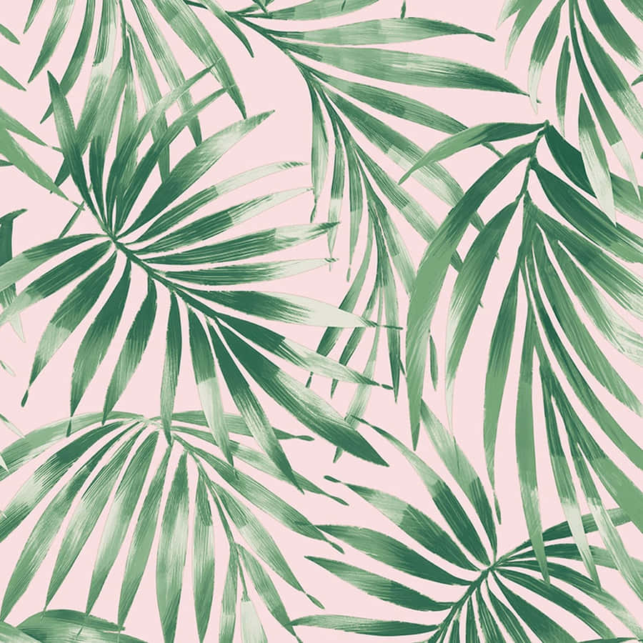 Cute Glossy Leaves Fern Painting Wallpaper