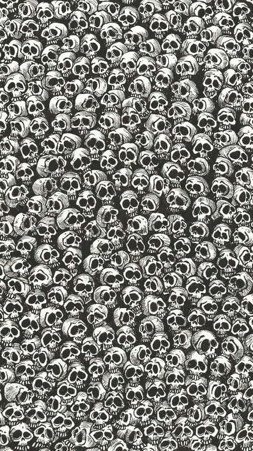 Cute Gothic Skulls Wallpaper