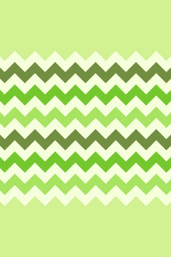 Cute Green Zigzag Pattern Wallpaper