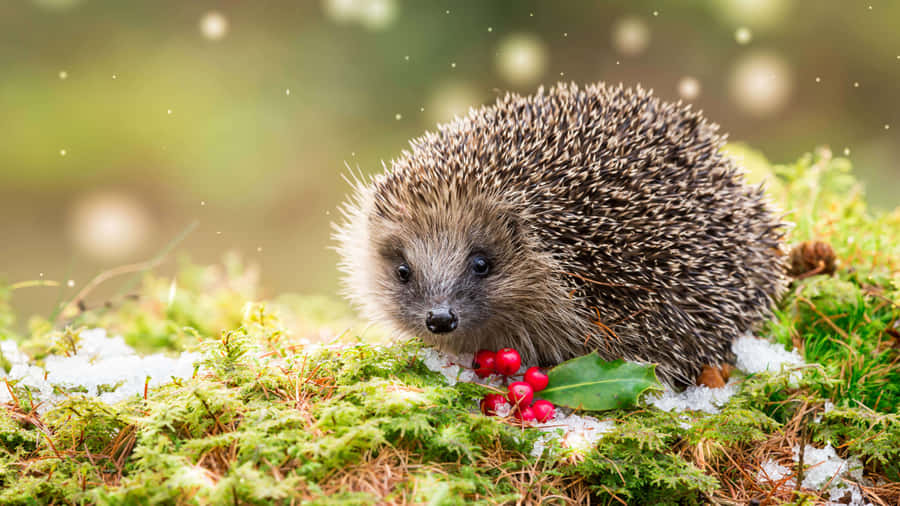 Cute Hedgehog Loves To Play Wallpaper