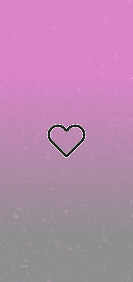 Cute Instagram Heart On Gradient Background Wallpaper