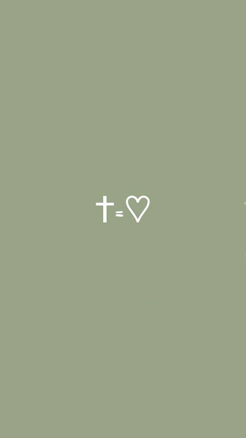 Cute Jesus Cross Equals Love Wallpaper