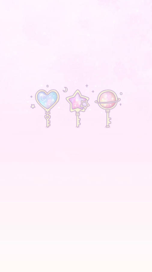 Cute Kawaii Aesthetic Keys Wallpaper