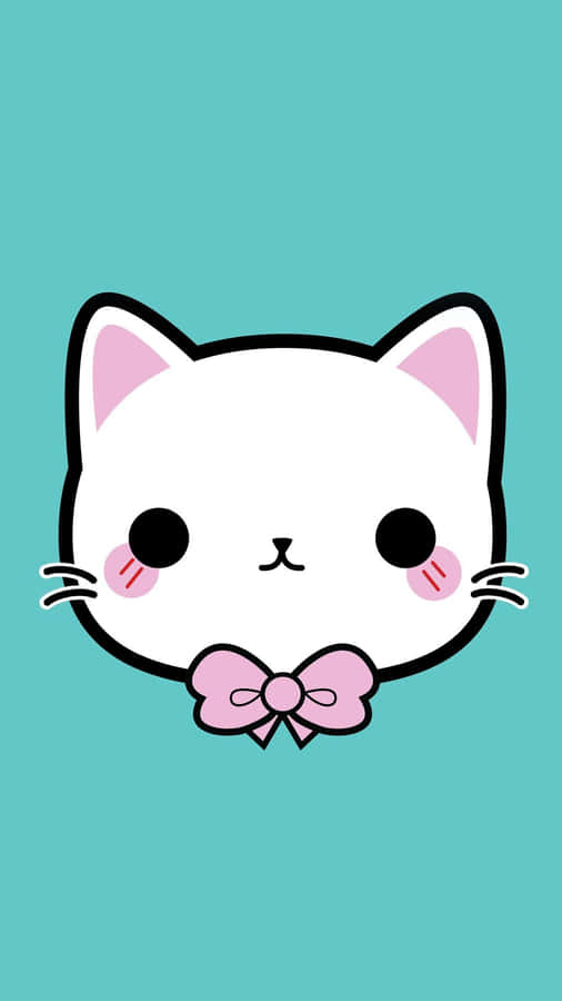 Cute Kawaii Cat Face Wallpaper