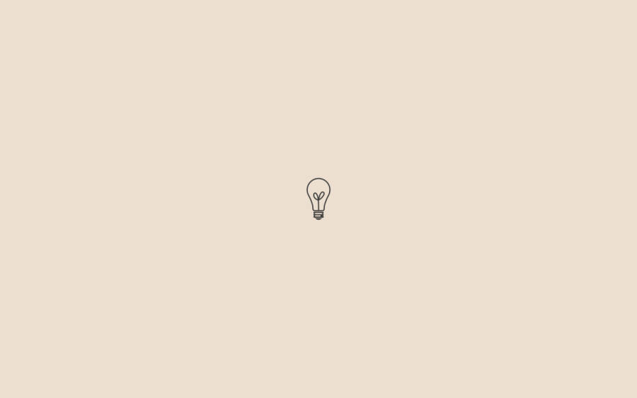 Cute Lightbulb Beige Aesthetic Desktop Wallpaper