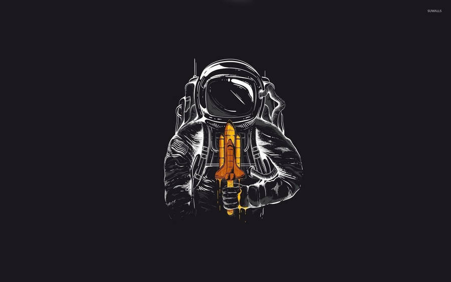 Cute Little Astronaut Wallpaper