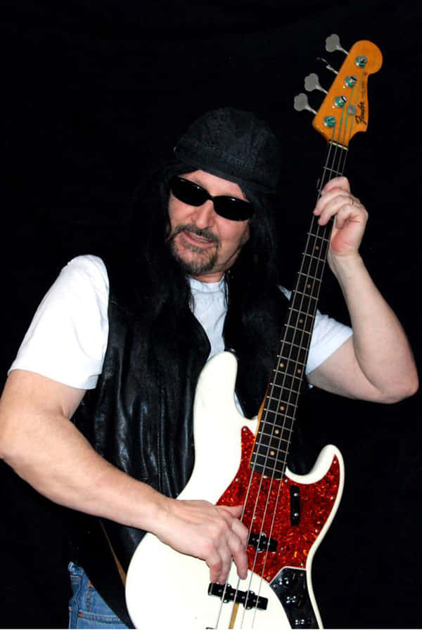 Cute Marc Mero Holdin Guitar Wallpaper