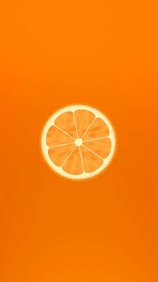 Cute Orange Slice Digital Art Wallpaper