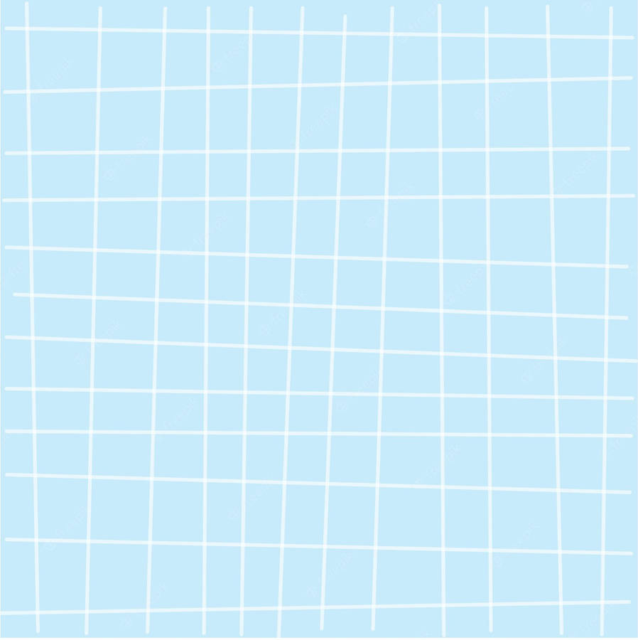 Cute Pastel Blue Aesthetic White Gridlines Wallpaper