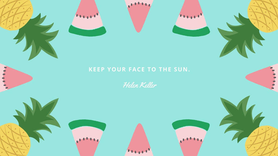 Cute Pastel Tropical Fruits Wallpaper