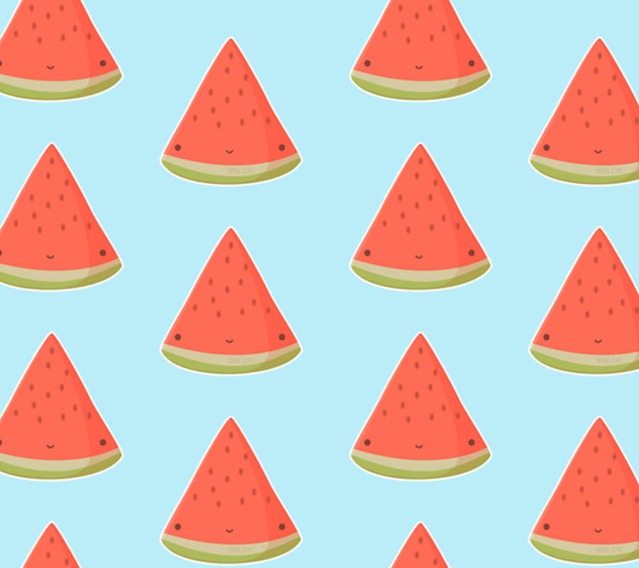 Cute Pastel Watermelon Screen Art Wallpaper