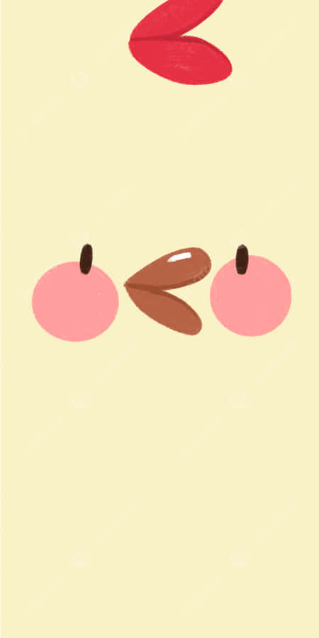 Cute Peach Nose Chicken Art Wallpaper