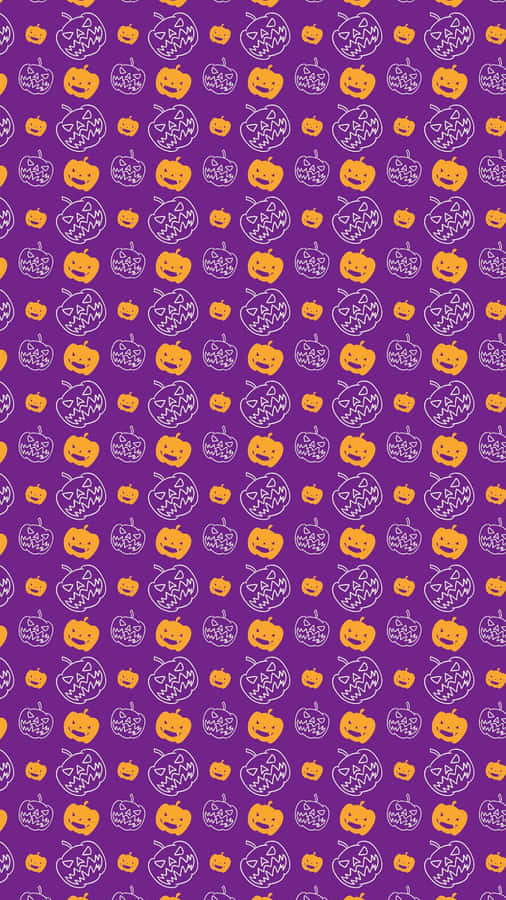 Cute Pumpkin Iphone Pattern Wallpaper