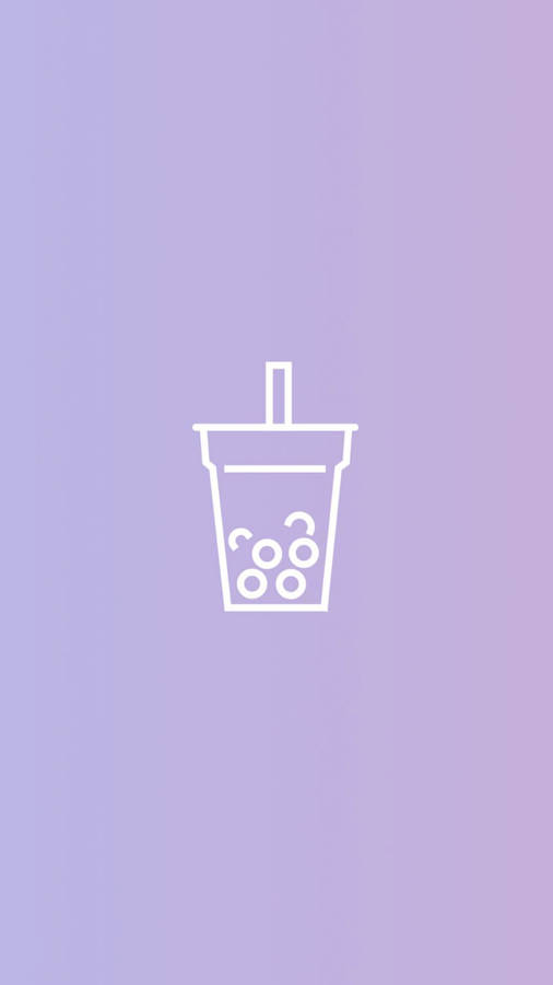 Cute Purple Bubble Tea Wallpaper
