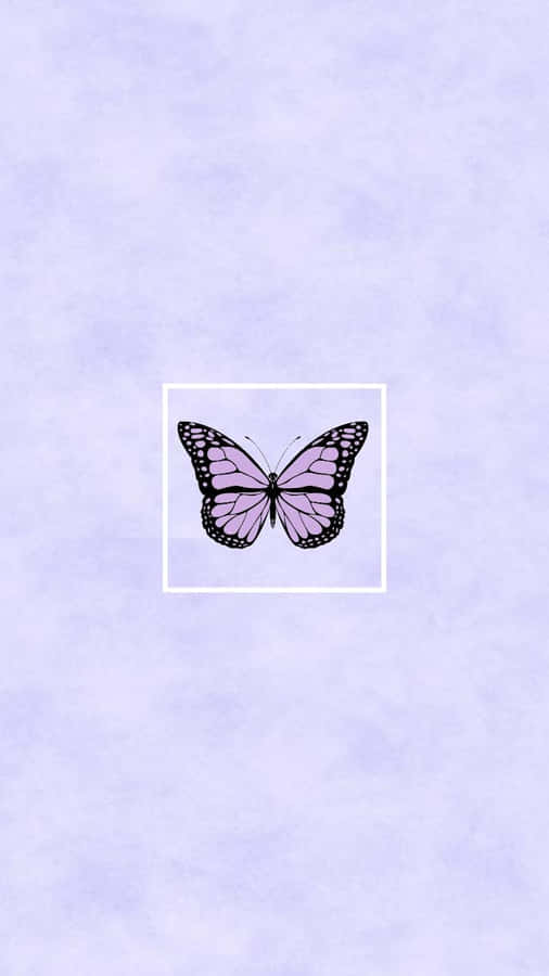 Cute Purple Butterfly Marble Wallpaper