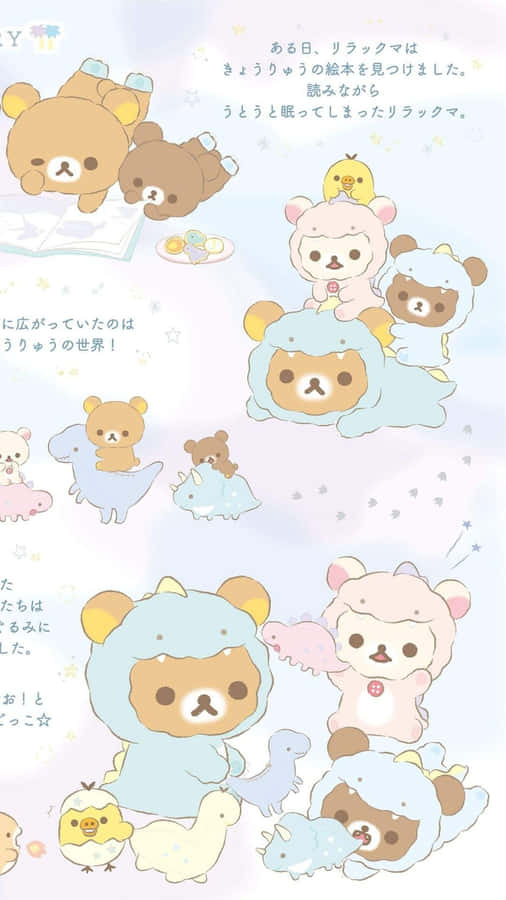 Cute Rilakkuma Spreading Joy One Hug At A Time! Wallpaper