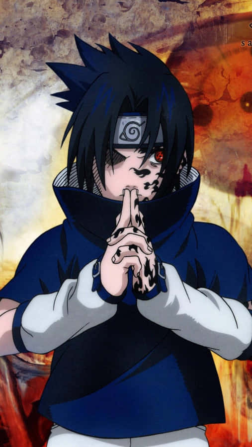 Cute Sasuke Is Ready For Battle Wallpaper
