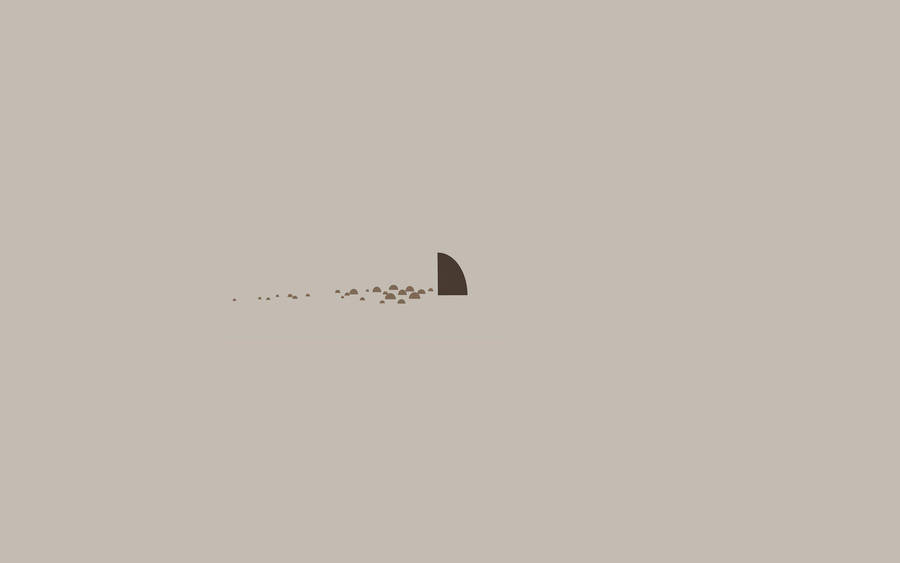Cute Simple Aesthetic Minimal Shark Fin Desktop Wallpaper