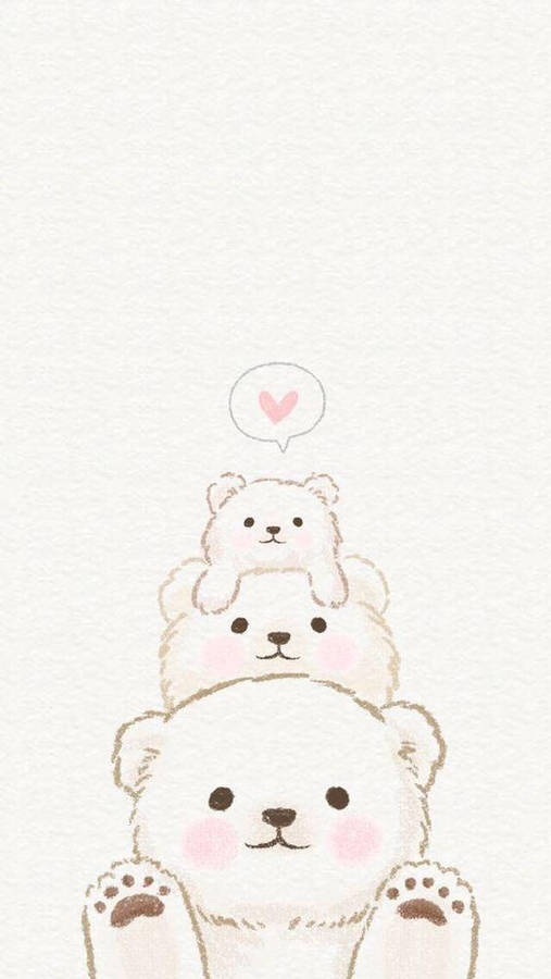Cute Simple Bears Wallpaper