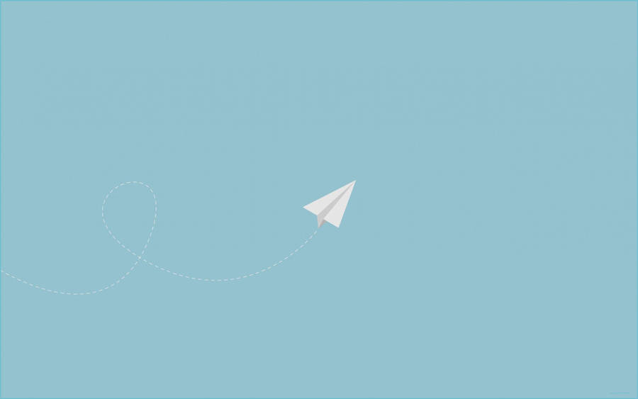 Cute Simple Paper Plane Aesthetic Desktop Wallpaper