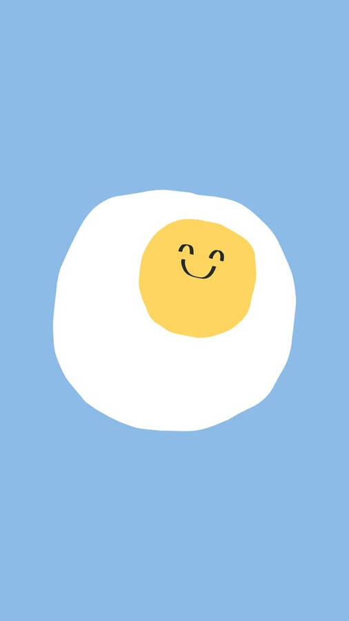 Cute Simple Smiling Egg Yolk Wallpaper