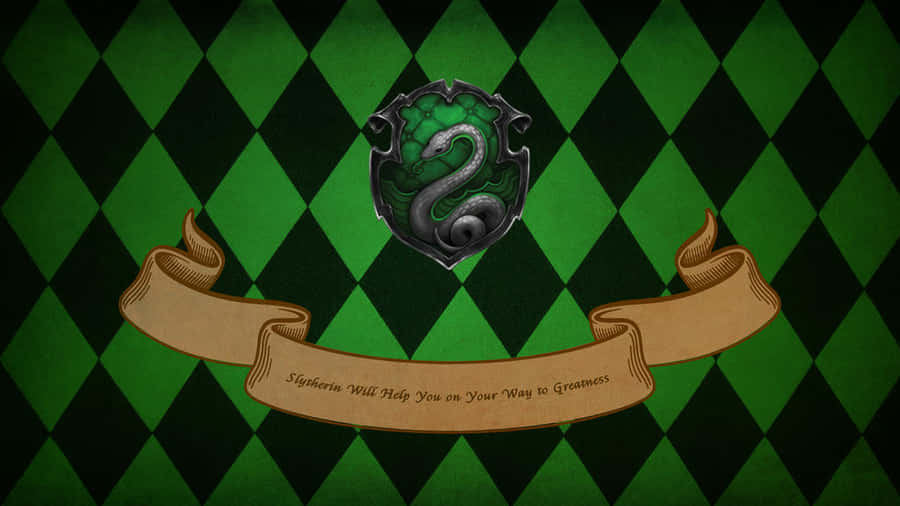 Cute Slytherin Greatness Quote Wallpaper