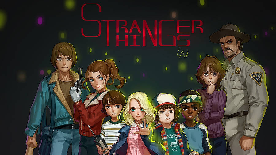 Cute Stranger Things Fan Art Wallpaper