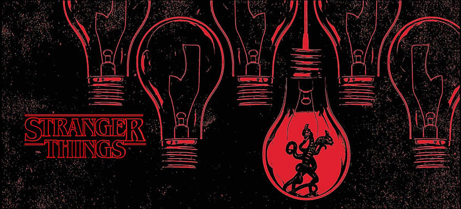 Cute Stranger Things Light Bulbs Wallpaper