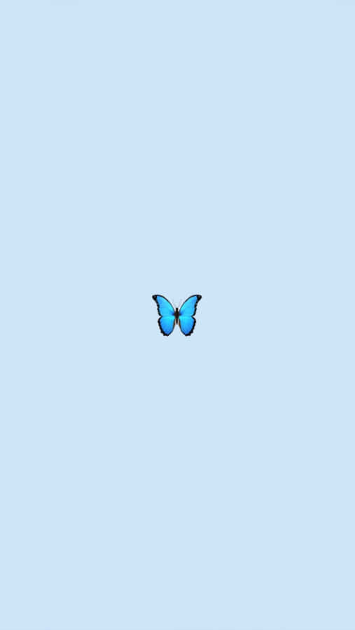 Cute Vsco Blue Butterfly Aesthetic Wallpaper