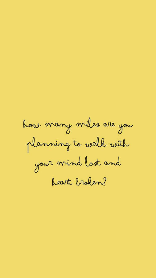 Cute Yellow Phone Background With Text Wallpaper