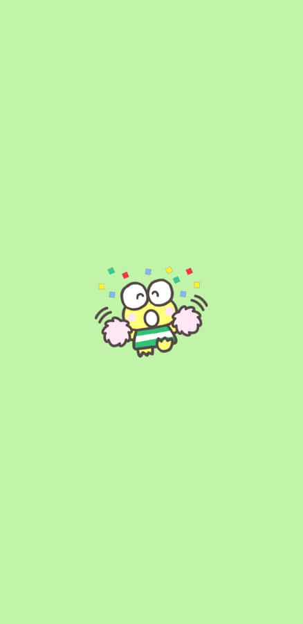'cuteness Overload: Look How Adorable This Green Kawaii Is!' Wallpaper