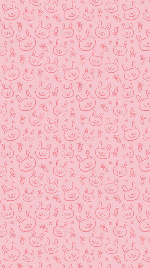 Cutest Pink Bunny In The Garden! Wallpaper